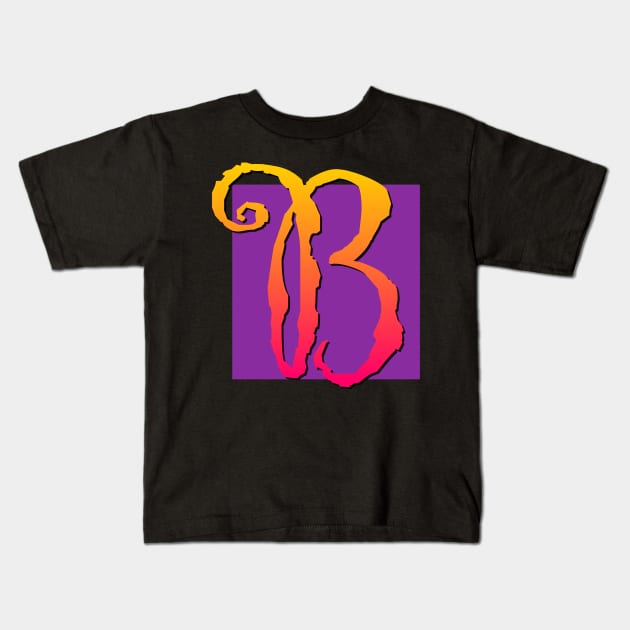 Letter B Kids T-Shirt by AlondraHanley